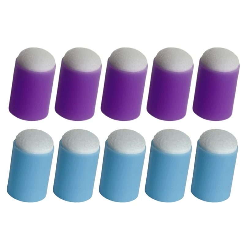 QX2B 10Pcs Finger Sponge Daubers Finger Painting Sponge, Round Sponge Brushes for Painting, Craft Drawing Sponge Dauber Sets