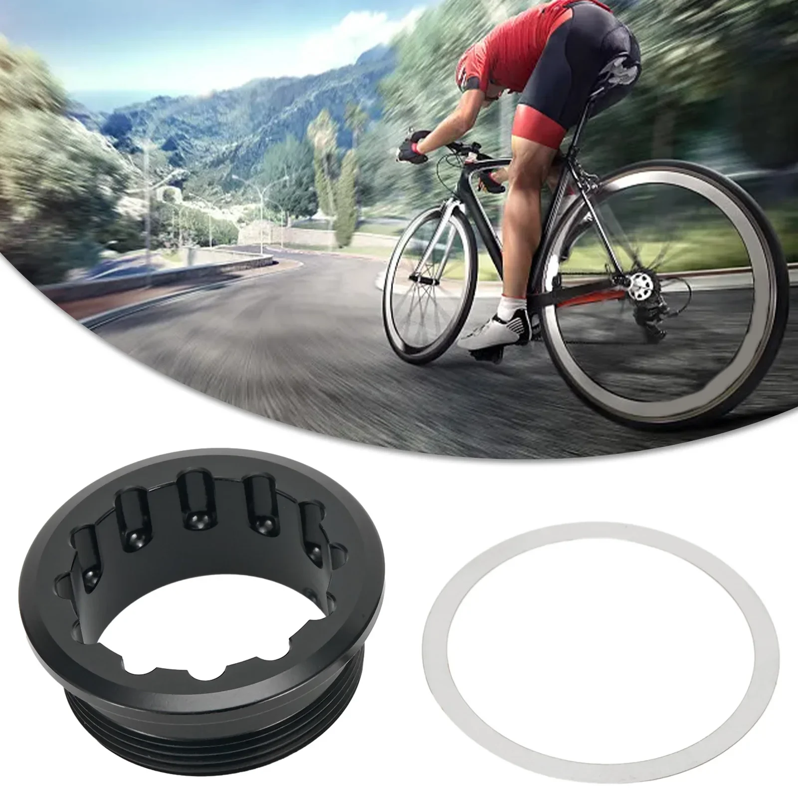 1pc Bicycle MS 12 Speed Freewheel Lock Cover Hub Body For-SHIMANO M6100 M7100 8100 Cassette Cover Lock Ring Fixing Bolt Parts