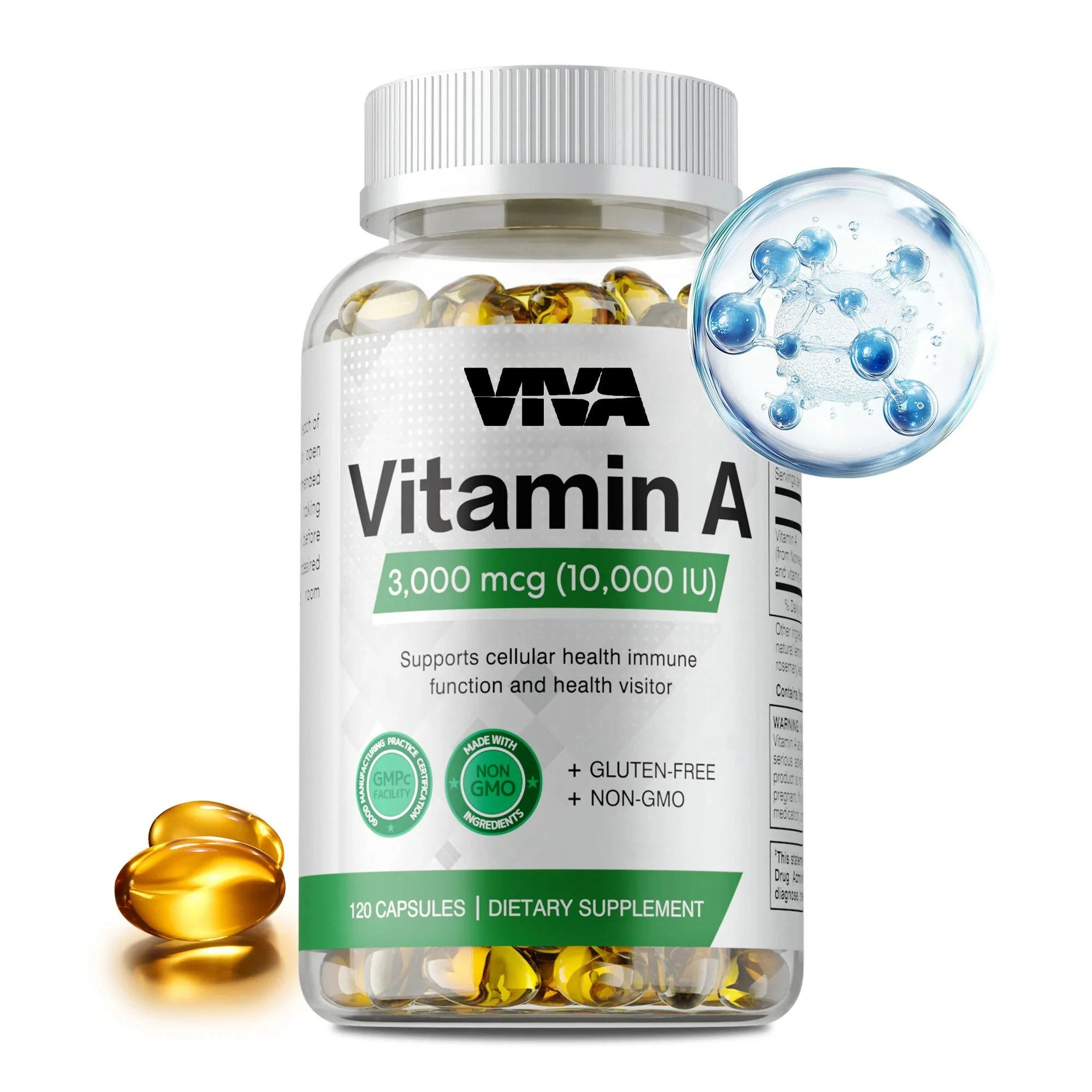 Vitamin A - Antioxidant, Supports Healthy Skin & Eyes, Improve Eyes Clarity, Resist Fatigue, Promote Growth and Development