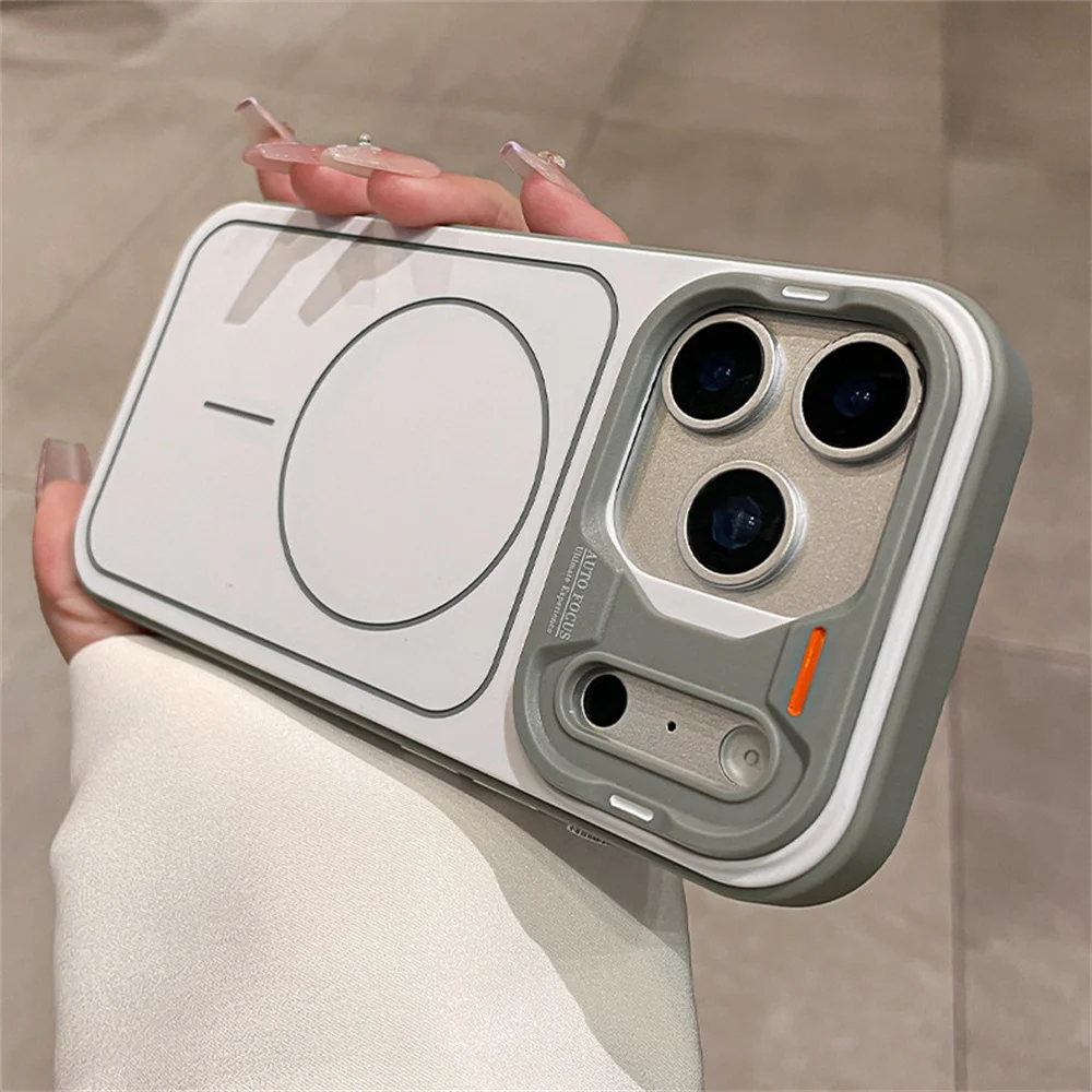 Luxuriöse Magnetische Mattierte Handyhülle für iPhone 18 17 16 15 14 13 12 Pro Max 11 mit MagSafe, Kabelloser Ladefunktion und Rückseitenschutz