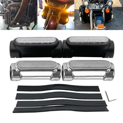Highway Crash Bar Switchback Amber White Light Turn Signal Universal For Motorcycle 1.25