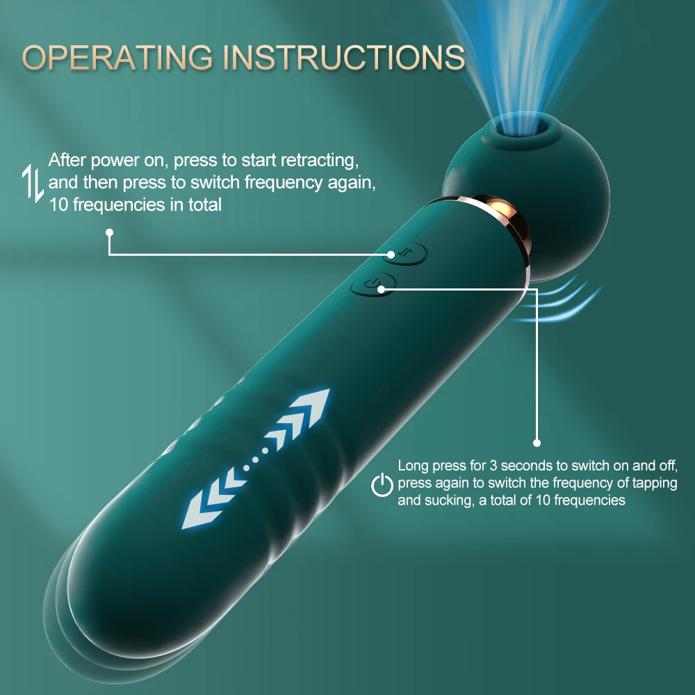 Clit Sucking Telescopic Wand Vibrator For Women Body Massager G Spot Clitoris Stimulator Nipple Masturbation Products Sex Toys view 6