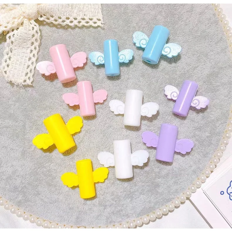 【Fast Ship】1Pc Angel Wings Charger Protector Cable Winder Cover Cord Cable Protector Case Compatible For iPhone/Android Cable
