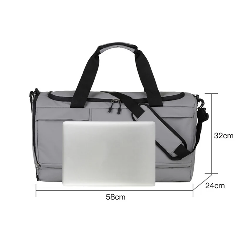 Large Zipper Travel Handbag Dry Wet Separation Luggage Shoes Pocket Business Laptop Commuter pack Waterproof Weekend Duffel Bags