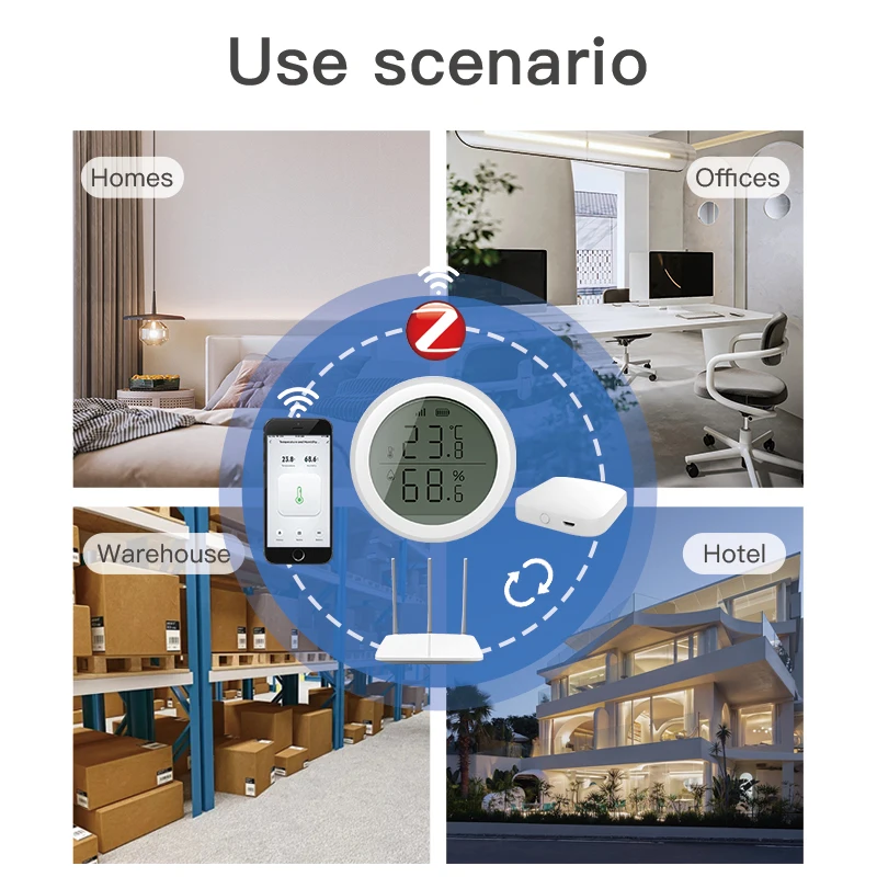 Xiaomi-termómetro inteligente para interiores, inalámbrico, WiFi, Sensor de temperatura y humedad, pantalla LCD, aplicación de Control por voz