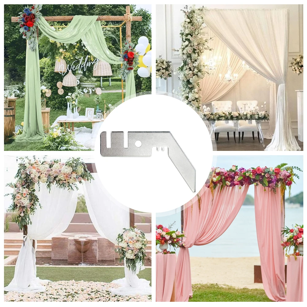 3 Inch Pipe and Drape Backdrop Stand Kit Parties Decoration Backdrop Stand Hooks for Commercial Pipe and Drape Backdrop Kit
