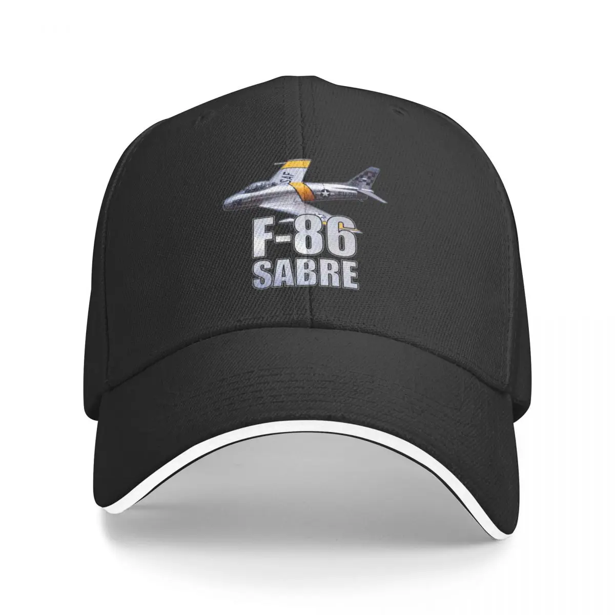 

North American F86 Sabre Fighter Jet Illustration Baseball Cap Bobble Hat Hat Man For The Sun fishing hat cute Caps Male Women's