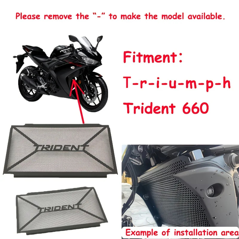 

For Triumph Trident 660 Motorcycle Accessories Motorcycle Aluminum Cooler Radiator Guard Protective Grille Cover