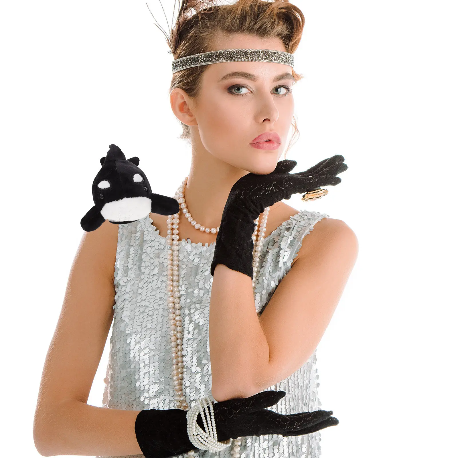 

Мягкая плюшевая игрушка-костюм на плечо в виде кита, мультяшный персонаж, для косплея, украшение для вечеринки, милый подарок