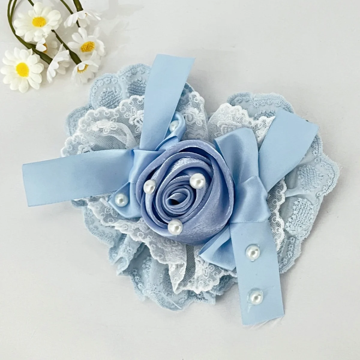 LOLITA Small Top Hat Pearl Lace Bow French Birthday Hat For Girls Sweet Style Kawaii Hair Clips Lolita Accessoires