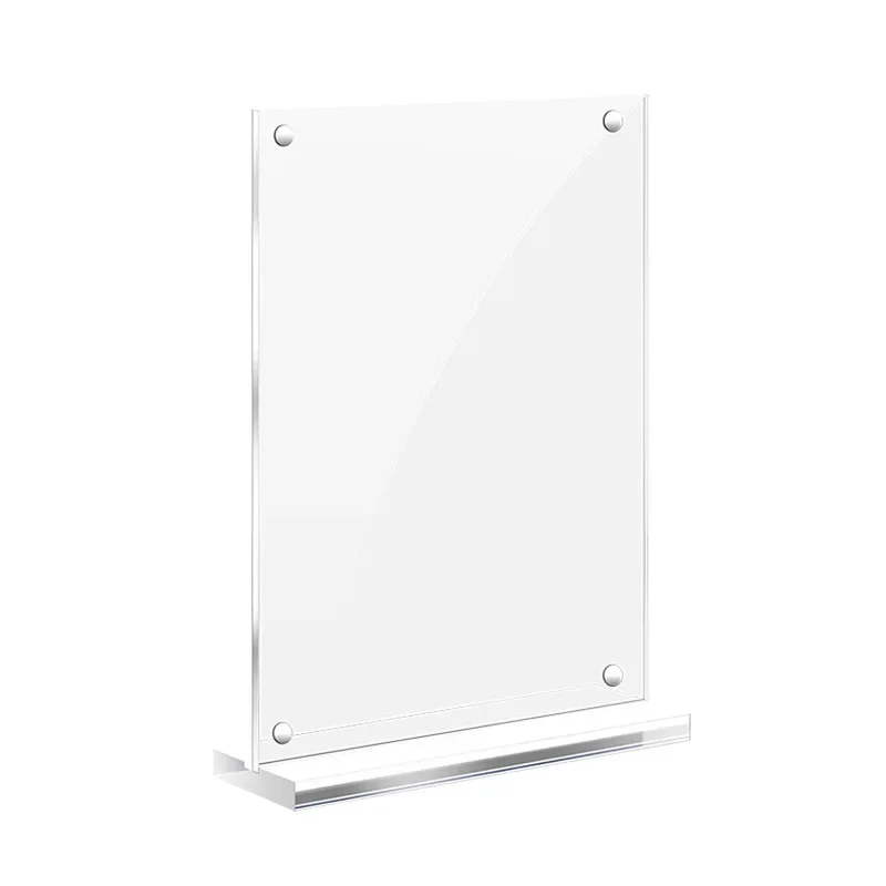 Acrylic Sign Holder Clear Double Side Menu Poster Rack For Wedding Restaurant Office Home Photo Picture Frame Display Stand