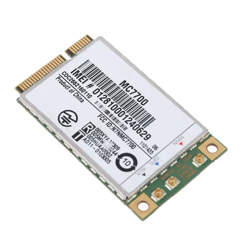 Mini pci-e adaptador wi-fi sem fio cartão wlan 3g/4g wwan módulo gps mc7700 pci para expresso 3g hspa 100mb lte dropship