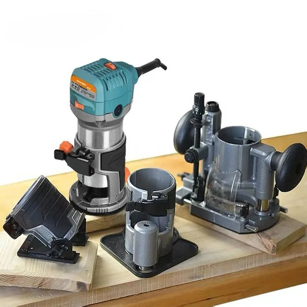 Woodworking Universal Trimming Machine Down Press Type Base Small Gong Machine Press-in Type Base Electric Wood Milling Engravin