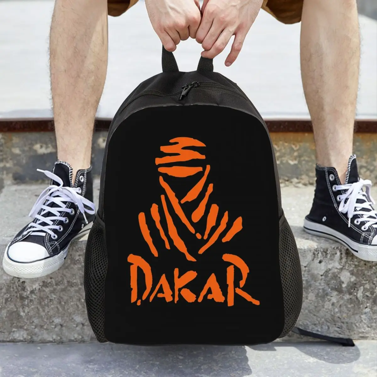 

Dakar Rally Motorcycle Backpack Daypack Large Capacity Children BookBag School Bag Shoulder Bags for Men Women