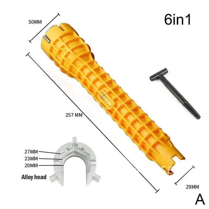 8 In 1 Multifunctional English Key Plumbing Wrench Tool Magic Wrench Sink Flume Plumbing Tools