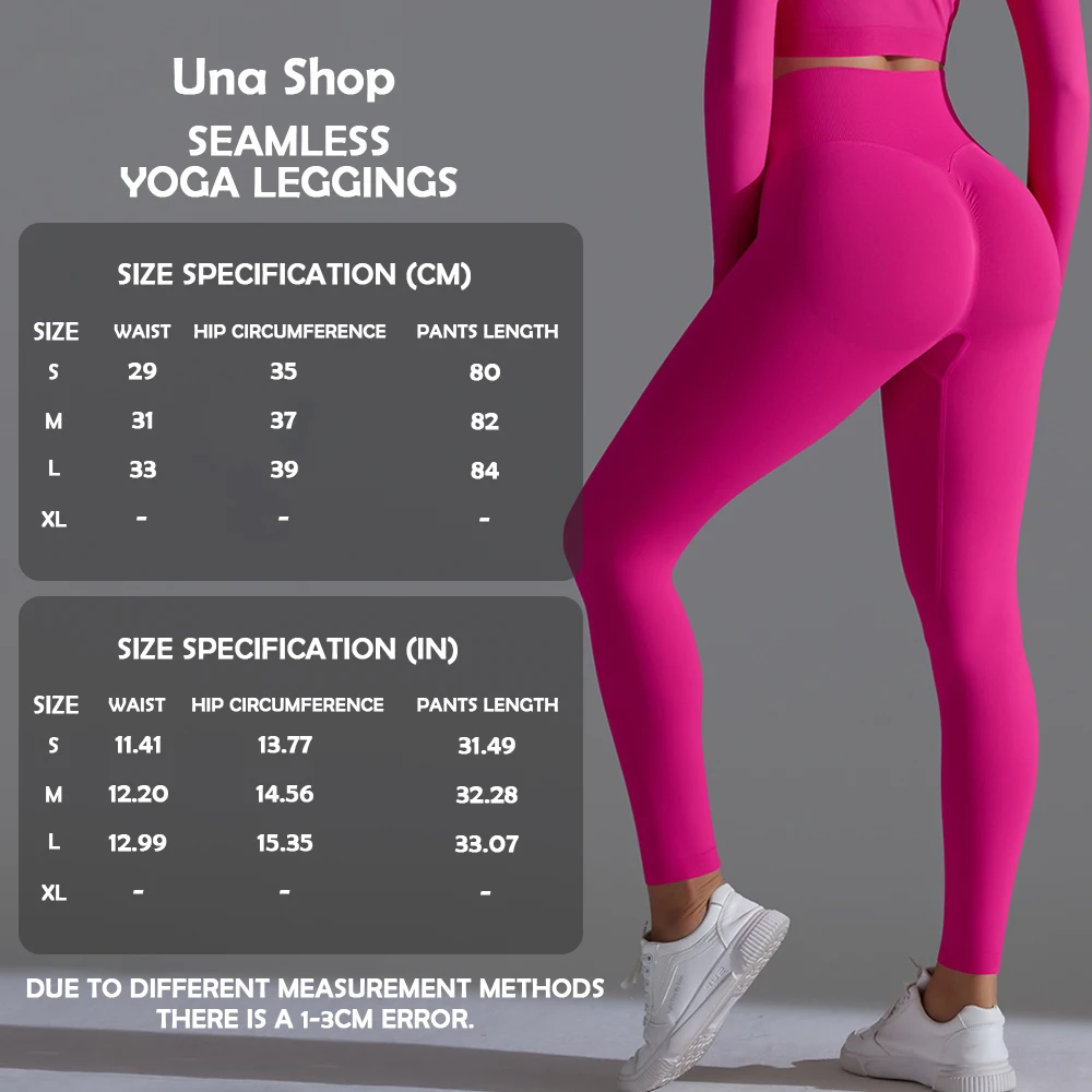 

Una-Shop Бесшовные леггинсы для йоги с высокой талией для женщин, быстросохнущие спортивные колготки для фитнеса и фитнеса с эффектом пуш-ап, ткань для тренировок, спортивная одежда, брюки