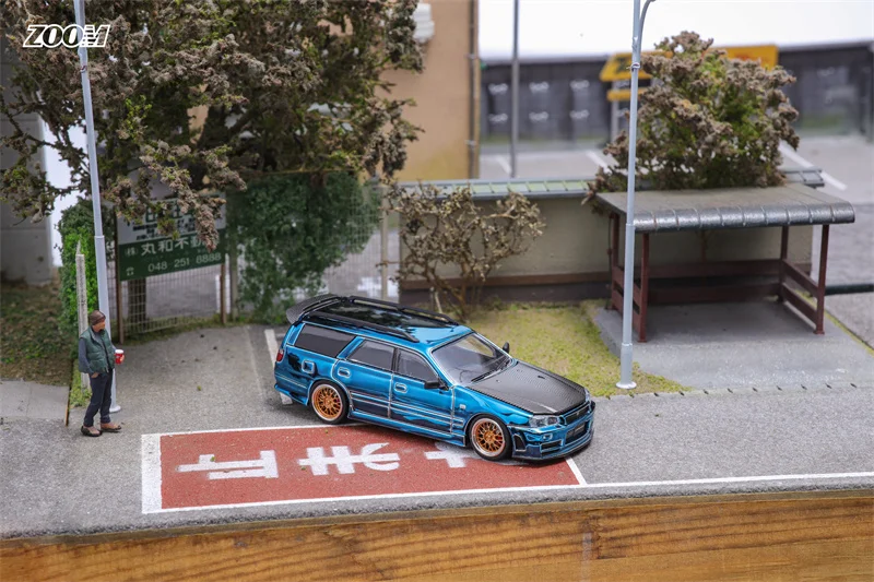 ZOOM 1:64 R34 Stagea WC34 260RS Diecast Model Car