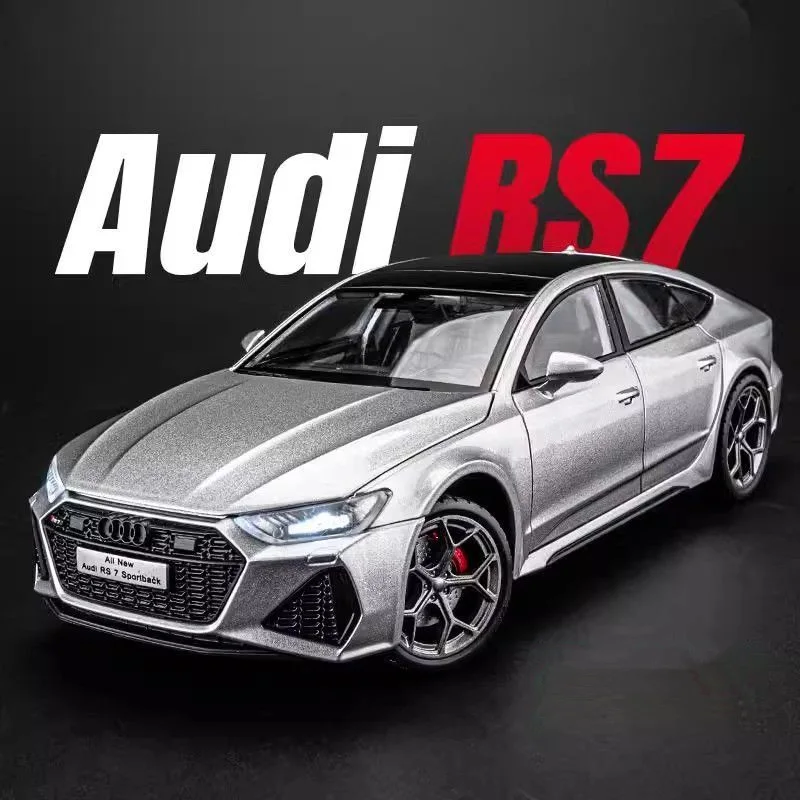 

1:24 AUDI RS7 Coupe Alloy Car Model Diecast Metal Sports Car Vehicles Model High Simulation Sound Light Collection Kids Toy Gift