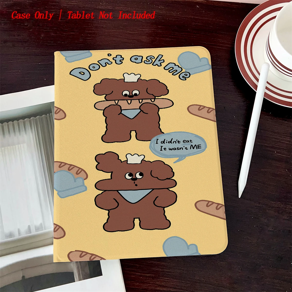 

Чехол для iPad с мультяшным дизайном для Apple — защитный чехол от царапин, подходит для серии iPad 10,9/11/12,9, в стиле мультяшного медведя