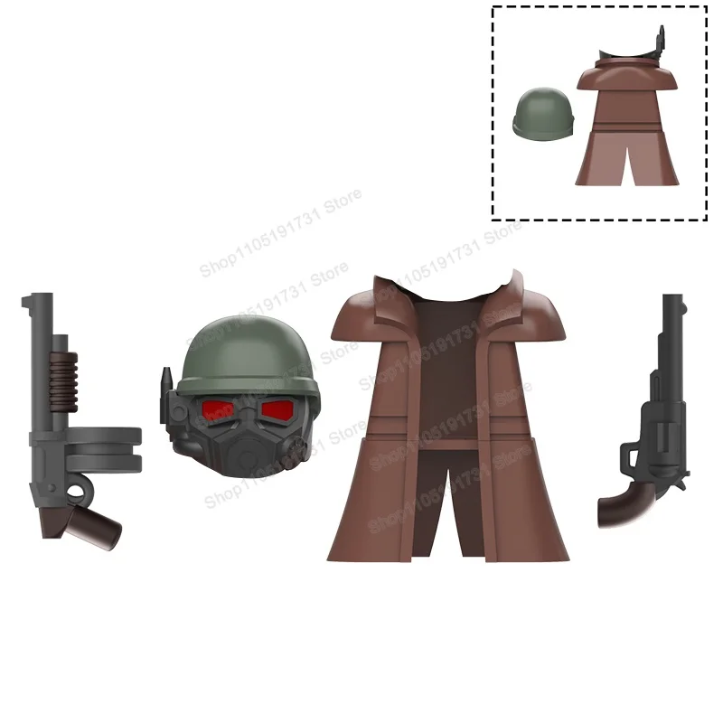 Jeu de construction de soldats HOT, blocs de construction, casque, armure, mini figurines d'action, blocs de construction, jouet pour garçon, cadeaux d'anniversaire MY711-714