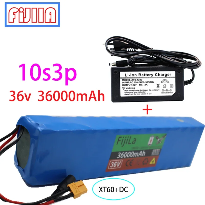 

New 36V 36000mAh 600W 10s3p Li-ion Battery Pack 20A BMS M365 Pro EBike Bicycle Scooter XT60 or Tplug Electric Scooter