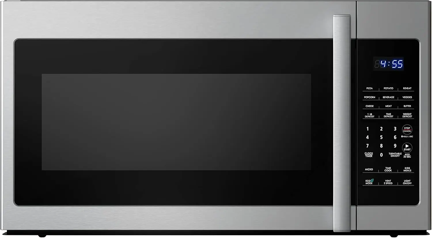 GLOMJA17S2B-10 Over-The-Range Microwave, Energy Saving/ECO Mode, 30-second Express Cooking, 9 Auto-cook Programs, 1000W/120Volts