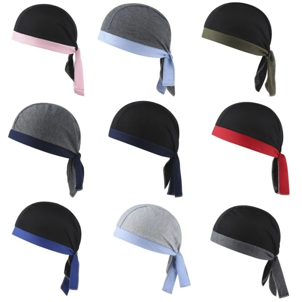 Fashion Accessory Quick Dry Bandana Cap Breathable Helmet Liner Head Wrap Polyester Fabric Cycling Pirate Hat Running