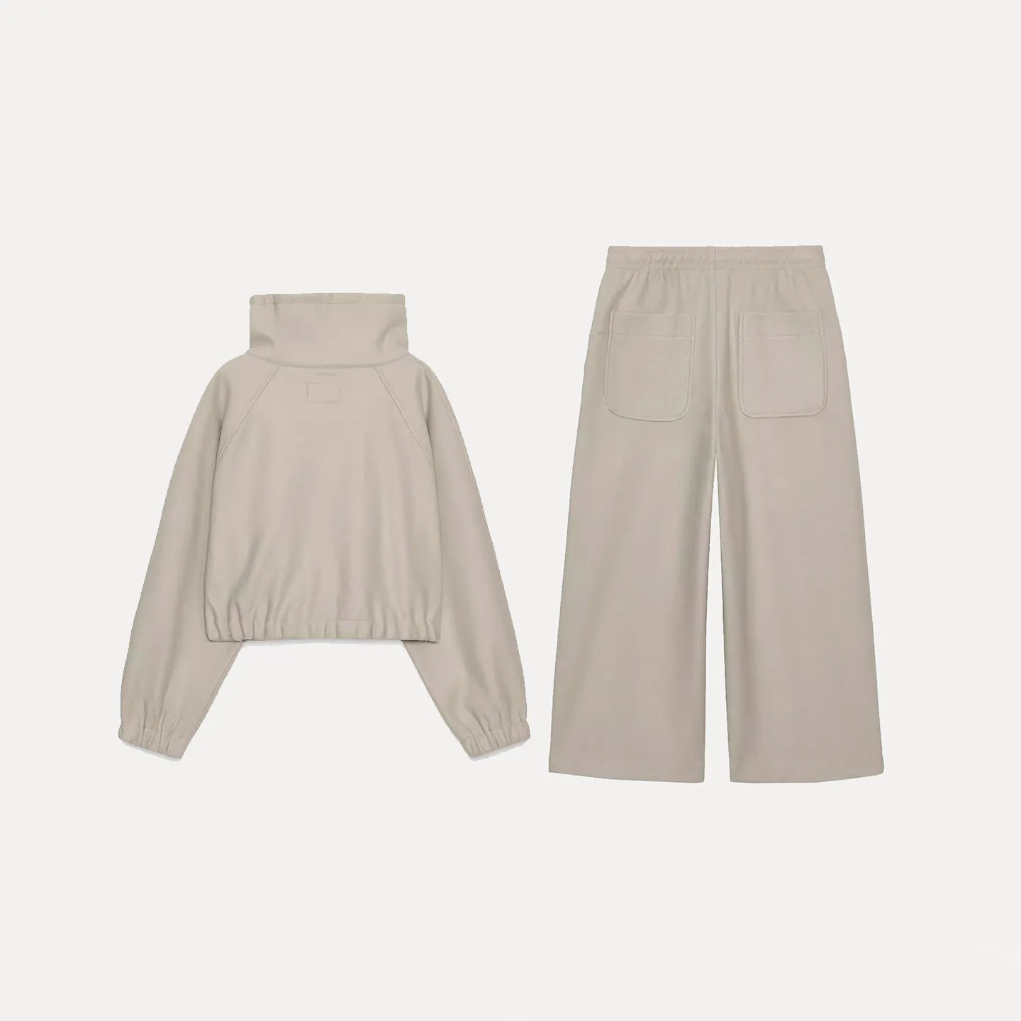 Z Damen Soft Spor Hoodie und Hose Set Winter Pendeln Sle Freizeitkleidung Lange Sve Hose mit hoher Taille Reißverschluss