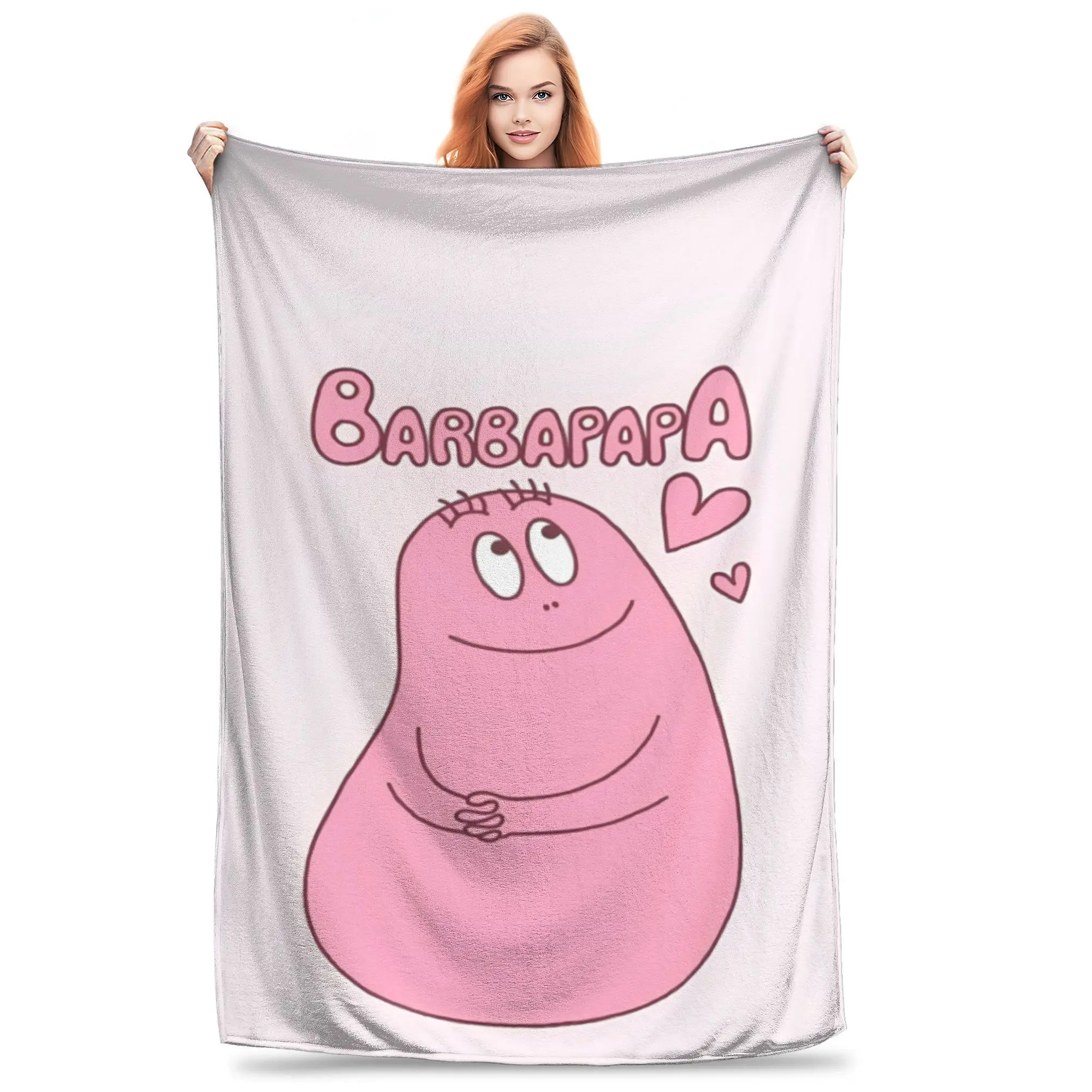 pink Barbapapa cartoon  Stuff Blankets Super Soft Fleece  Throw Blanket Comfortable Plush Thin Quilt