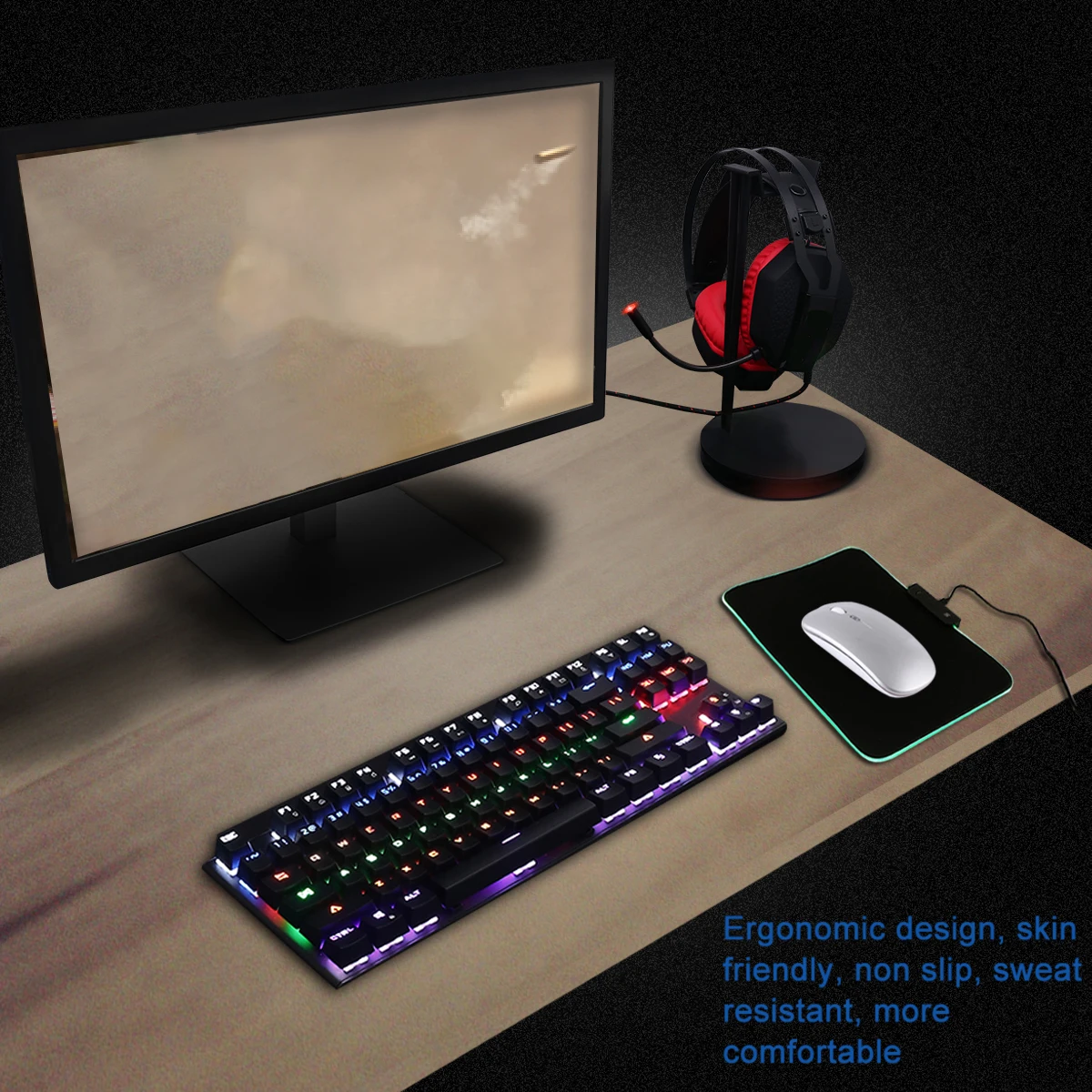 

Wireless Mouse 5.0 2.4Ghz Silent Click 600Mah Rechargeable Ergonomic Design For Laptop Desktop Home Office