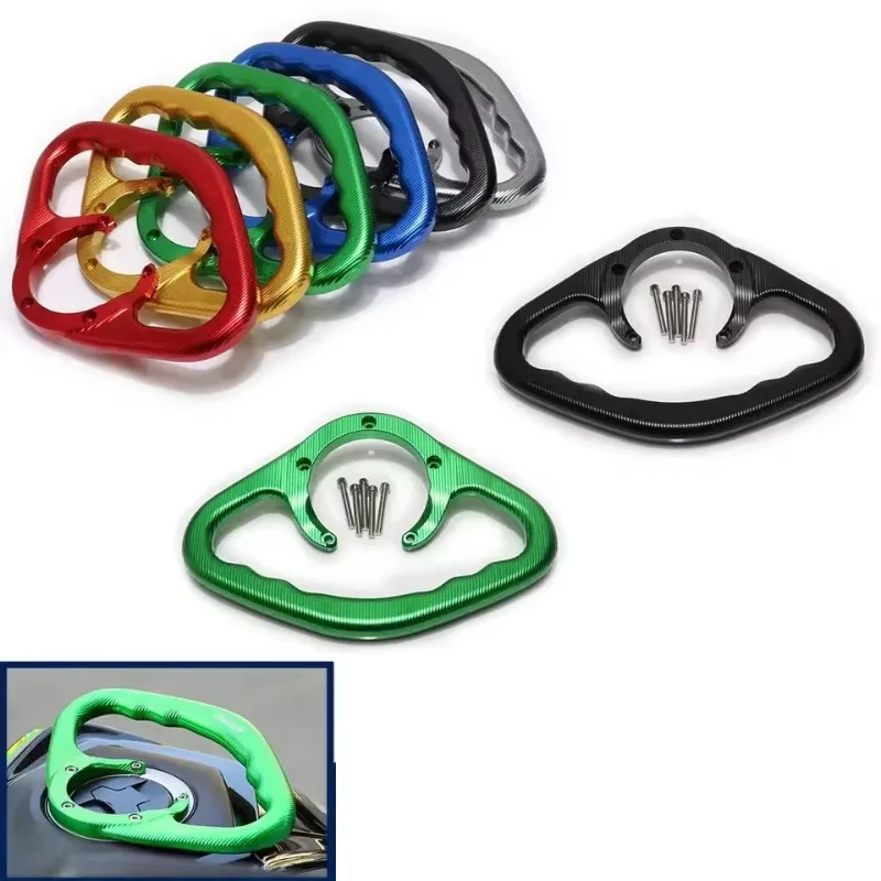 For Kawasaki Z750 Z800 Z1000 ZX-6R ZX-10R Motorcycle Fuel Tank Armrest Handle Black Green