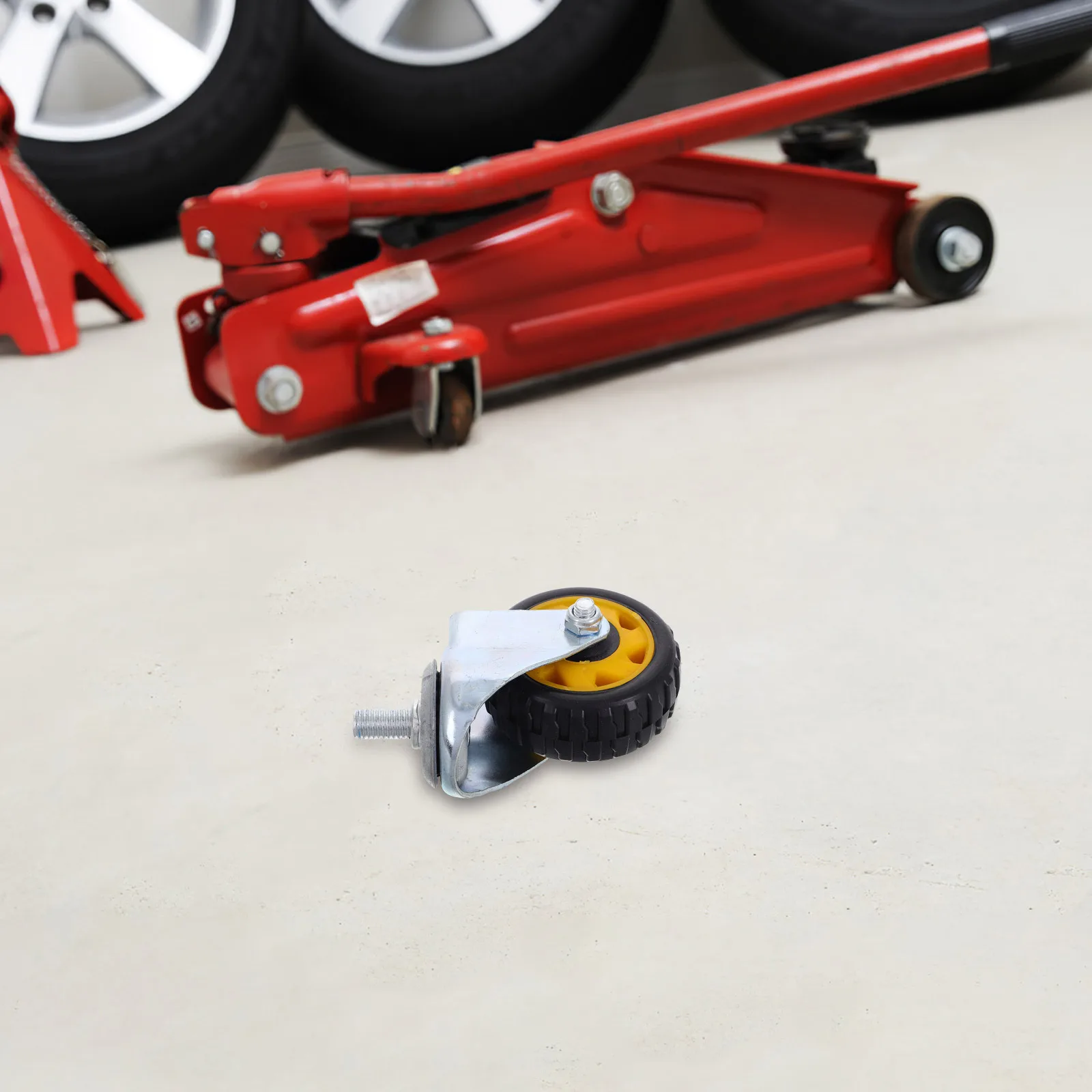 

Replacement Floor Jack Caster Wheels Heavy Duty Hydraulic Trolley Jack Repair Parts Smooth Rolling Garage Tool Accessory