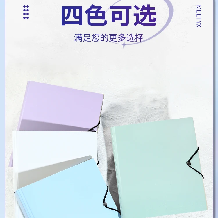 Raccoglore per carte A5 resistente con anelli a D grandi da 55 mm Album per carte fotografiche spesse a 3 anelli con fascia elastica per la collezione K-pop  15