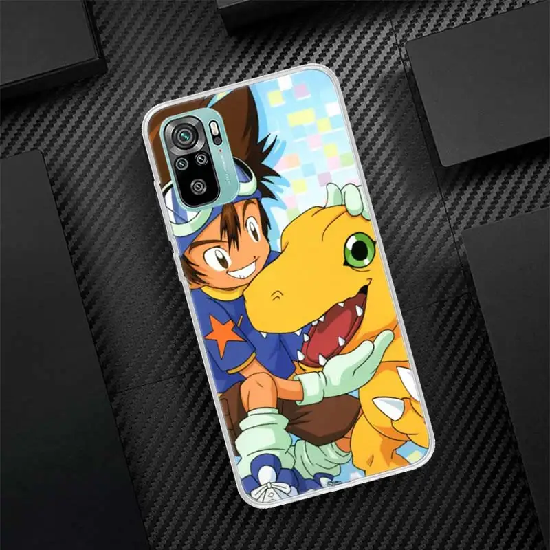 Japanese Anime Digimon Monster Silicon Call Phone Case For Xiaomi Redmi Note 14 13 12 12S 11 Pro Plus 11S 10 10S 11T 11E 4G 5G S