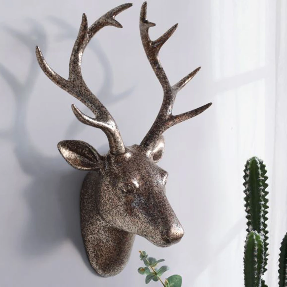 European Innovative Wall Hanging Three-dimensional Animal Head Deer Head Resin Craft Wall Hanging fo