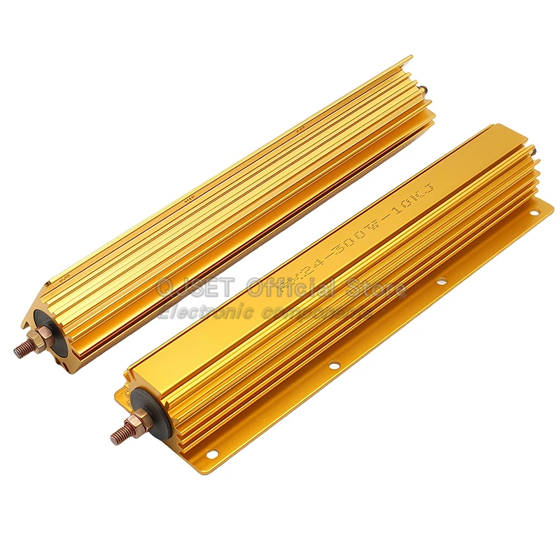 1 шт. RXG24-300 Вт, высокая мощность, золотой алюминиевый резистор в алюминиевом корпусе/ограничение тока, резистор декодера предварительной зарядки 0,1 3 4 5 20 10 Ом 10 кОм