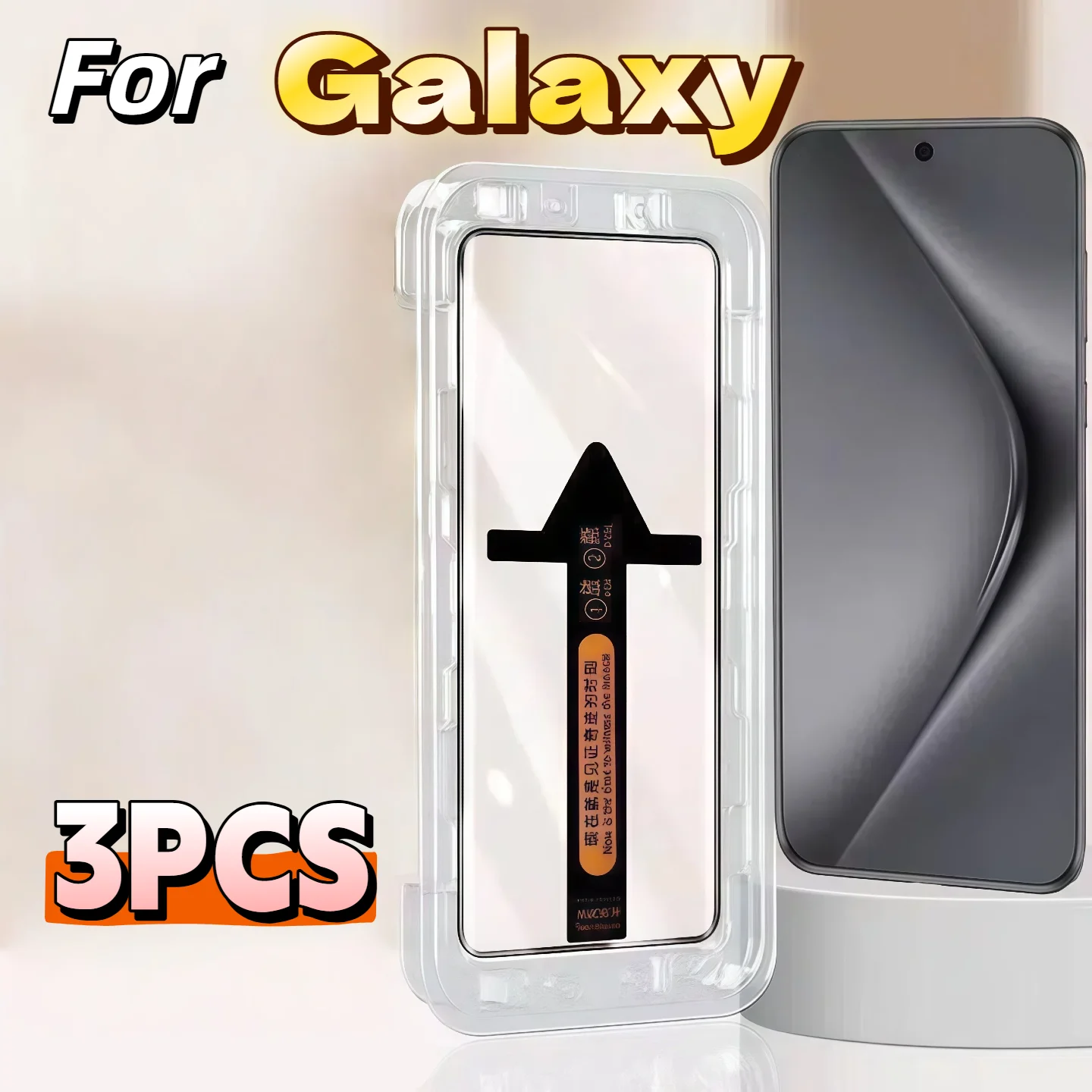 

3Pcs For Galaxy S25 S24 S23 S22 S21 S21 note 9 Plus Tempered Glass Screen Protector Edge Glue Full Coverage Anti Fi