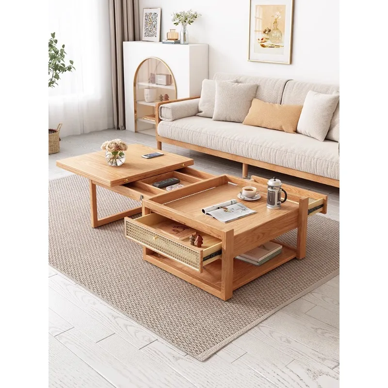 Small wooden house, wind lift coffee , dining table, and medium-sized unit, all solid wood