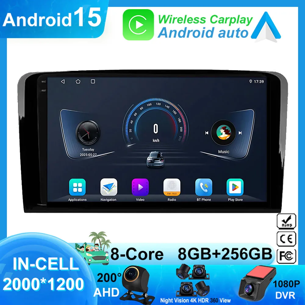 

Car Radio 5G WIFI For Mercedes Benz ML GL ML280 ML300 ML320 ML350 ML420 ML500 GL320 GL350 GL450 X164 android Stereo Multimedia