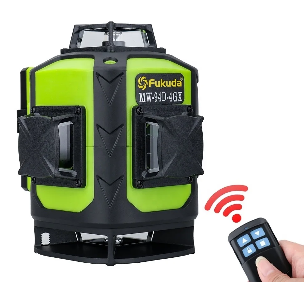 Good quality 4D Green Self-Leveling 360 degree Horizontal&Vertical 16 lines laser level 4d/Fukuda 4D laser level