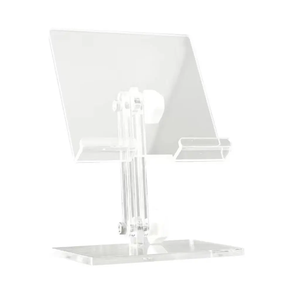 

Easy To Use Adjustable Acrylic Tablet Stand Portable Sturdy Transparent Holder Anti-slip Durable Folding Bracket Desktop