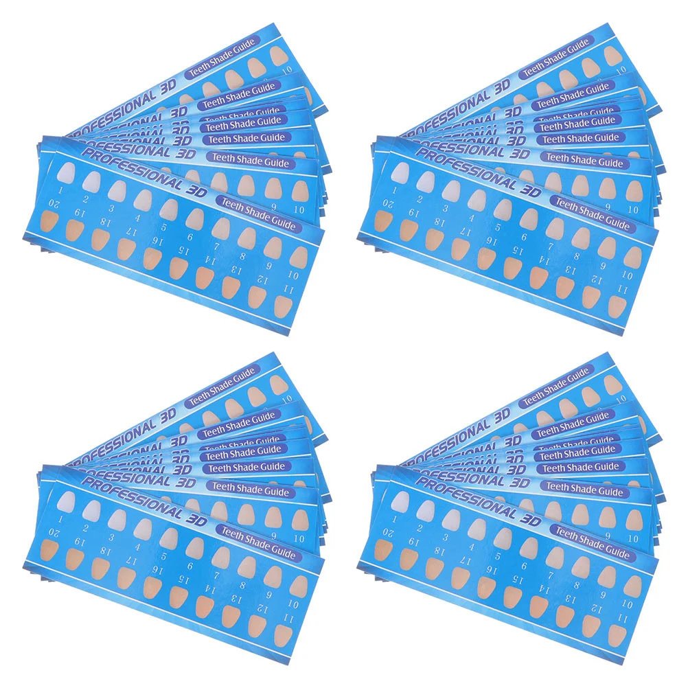 

Tooth Color Chart Dental Teeth Card Supply Oral Supplies Whitening Shade Bleaching Guide