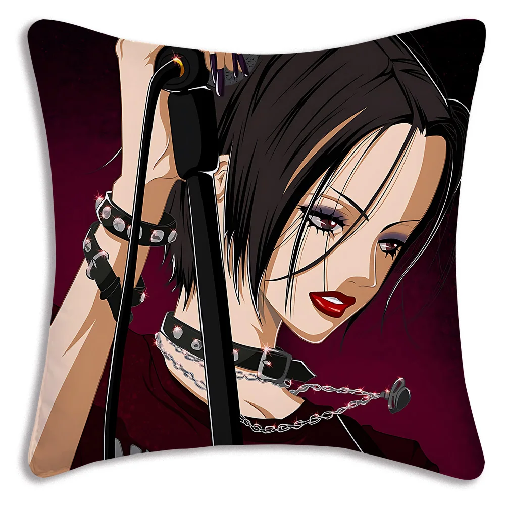 Nana Anime Pillow Covers Cartoon Sofa Decorative Home Double-sided Printing Short Plush Cute Cushion Cover