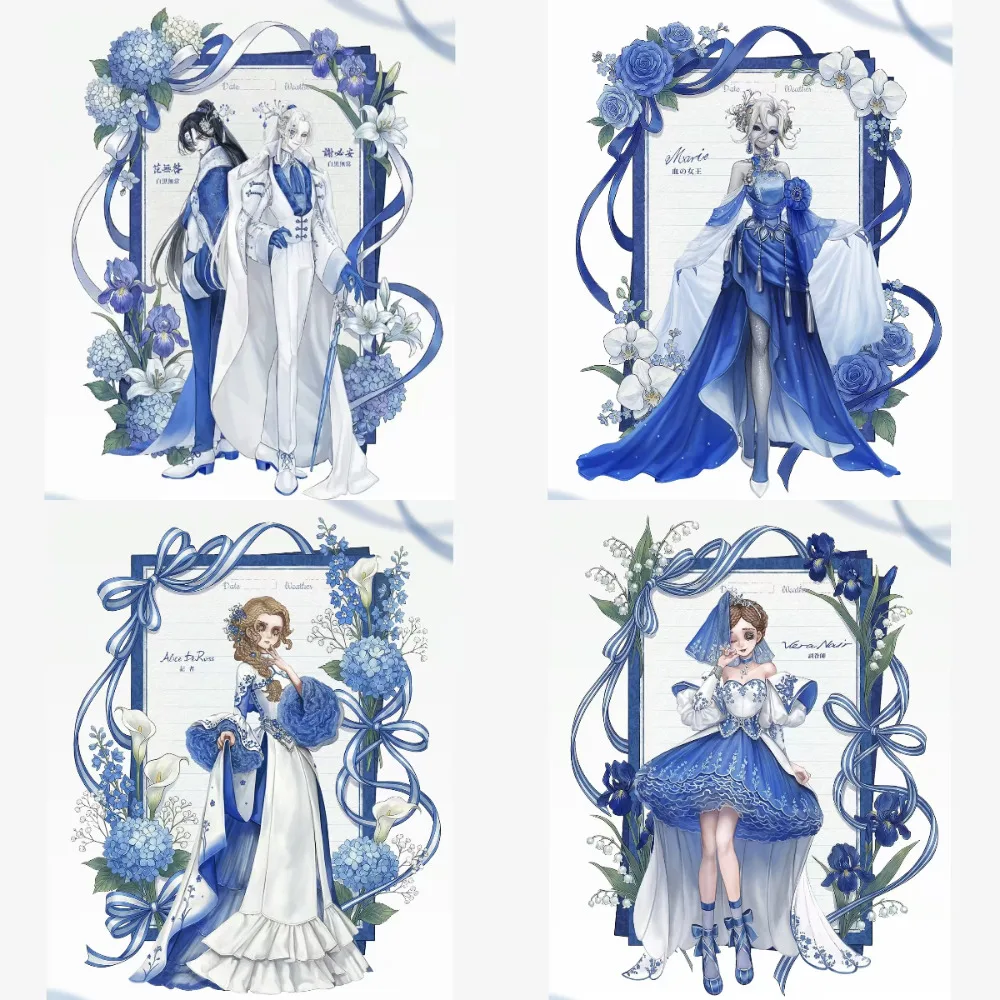 10cm Game Identity V Acrylic Plaque Standee Figure Journalist Fragrance Knight Red Lady Violinist Model Keychain Desk Decor Gift view 2