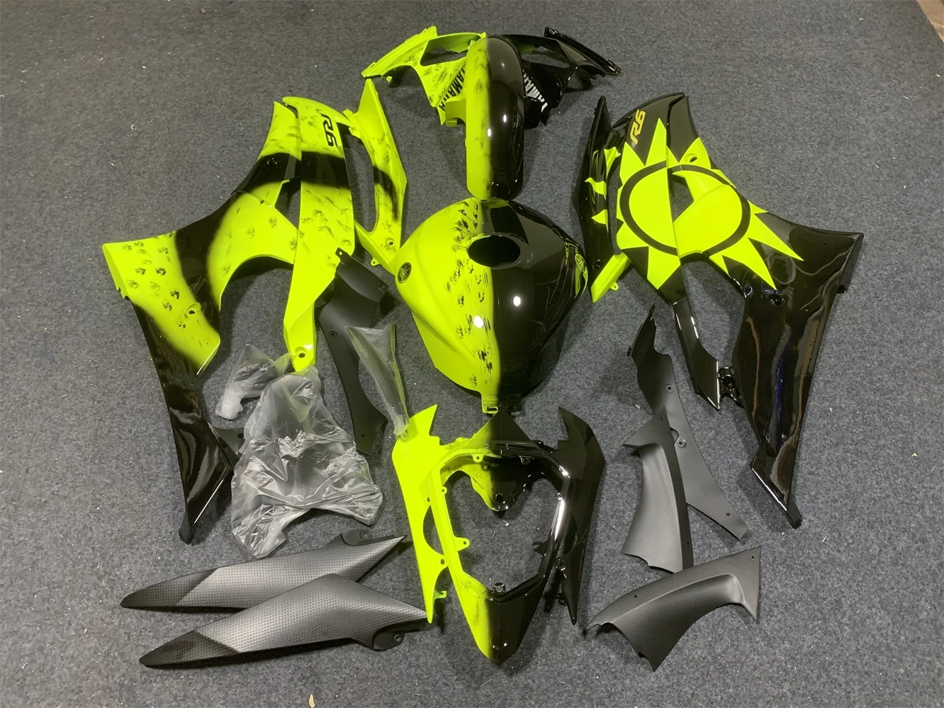 Motorcycle Fairing Kit ABS Plastic Body Injection For Yamaha YZFR6 YZF-R6 YZF R6 2008 2009-2016 Fairings Bodywork Bodykits Black