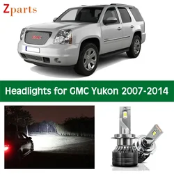 Car Canbus Headlamp Bulbs For 2007 2008 2009 2010 2011 2012 2013 2014 GMC Yukon LED Headlight Lighting Low High Beam Accessories