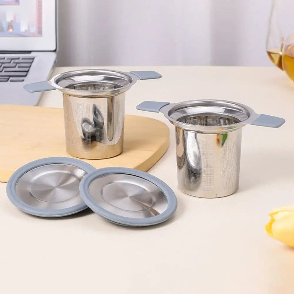 

Kitchen Accessories With Silicone Handle Stainless Steel Tea Infuser Fine Mesh Loose Leaf Tea Filter Reusable Tea Strainer Herb