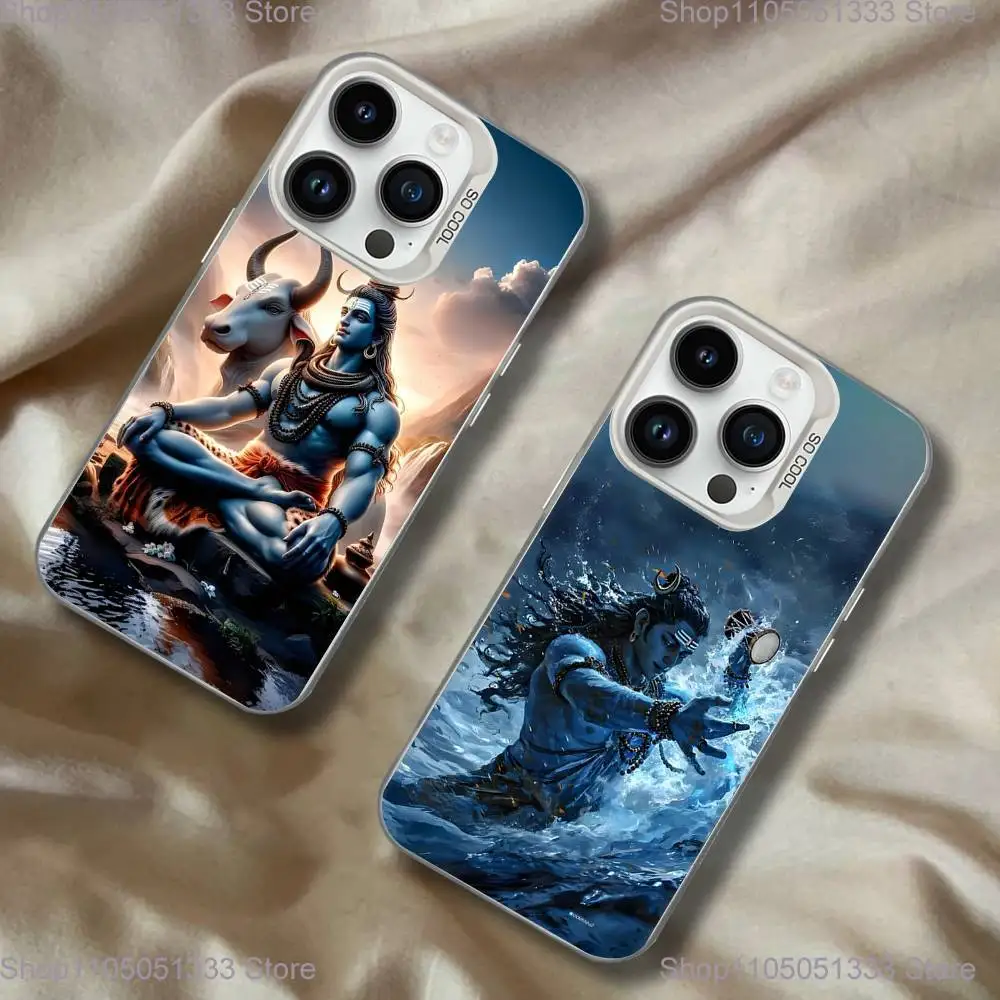 

Mahadev Lord Shiva of India Phone Case For iPhone 16,15,14,13,12,11,Pro,XS,Max,Plus,Mini,SE White Candy Matte Shockproof Cover