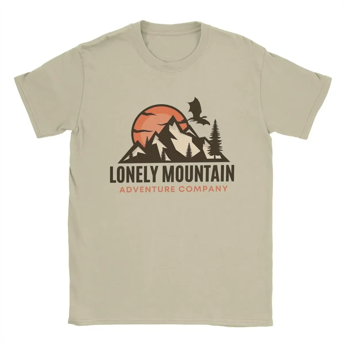 Lonely Mountain Adventure Company L-Lords Of The R-Rings T Shirt for Men Pure Cotton Vintage T-Shirt O Neck Tee Shirt Clothing