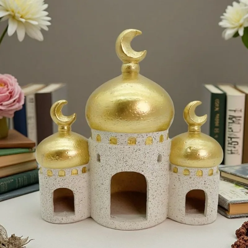 Middle Eastern Style Moon Castle Ornament Resin Craft Living Room Home Decoration